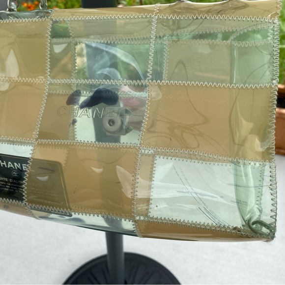 Chanel Clear Vinyl Ptachwork Naked Flap Translucent Bag - Picture 9 of 11